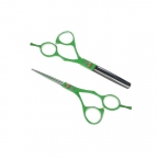 Dewal Набор из 2-х парикмахерских ножниц 5,5" зеленого цвета в чехле