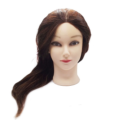 Melon Pro Голова-манекен Шатенка 50-искус.волос/50-натур.волос, 45-50 см со штативом