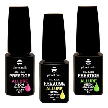 Planet Nails Гель-лак трехфазный Prestige Allure Neon Collection 8 мл (684-695) (684)