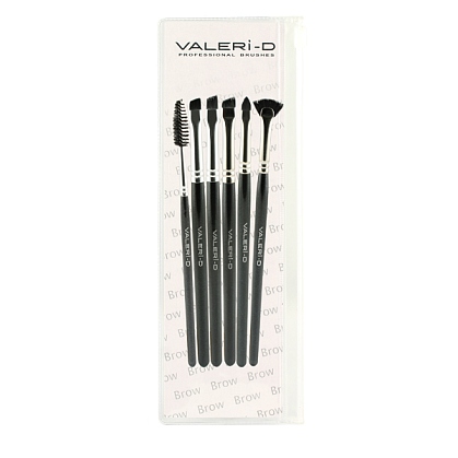 Valeri-D Набор из 6 кистей для оформления бровей