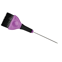 Dewal Кисть для окрашивания волос со спицей черная с фиолетовым 50 мм