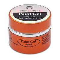 Planet Nails Гель-краска без липкого слоя (чёрная) 5 г