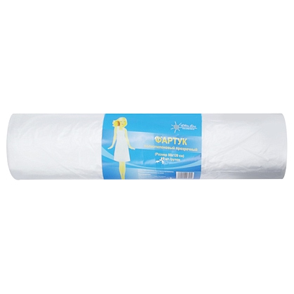 White Line Фартук полиэтиленовый 80*120 см прозрачный рулон 50 шт.