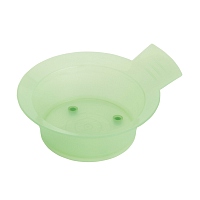 Dewal Чаша для окрашивания зеленая с ручкой с резинкой на дне 300 мл
