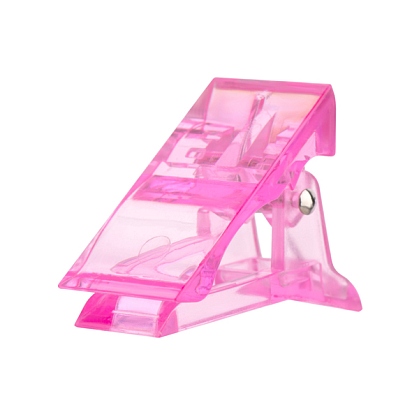 Irisk Professional Зажим-прищепка для фиксации верхних форм прозрачно-розовая, 1 шт.