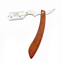 Шаветт (опасная бритва для сменных лезвий) ручка из дерева и металлической частью с насечками