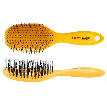 ILMH Щетка Spider 1502 для расчесывания волос и массажа кожи головы глянцевая (желтая L)
